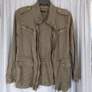 Max Jeans Women's Jacket M Green Army Gorpcore Tencel Outdoors Grunge Utility